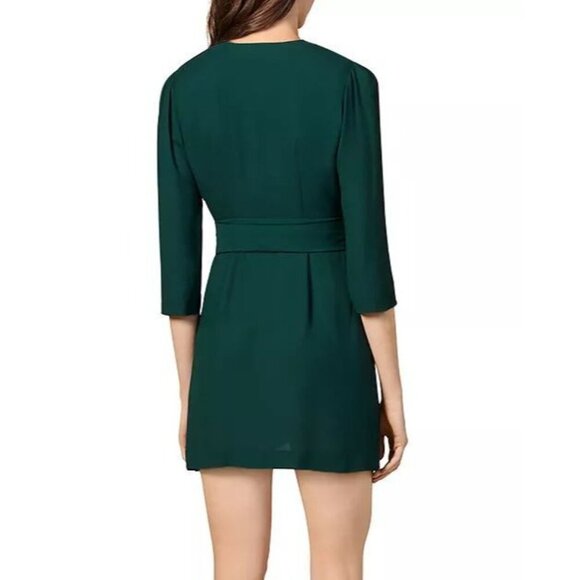 SANDRO Prunel Belt 3/4 Sleeve Mini Dress  Women's Size Large  ($396) - Picture 2 of 11